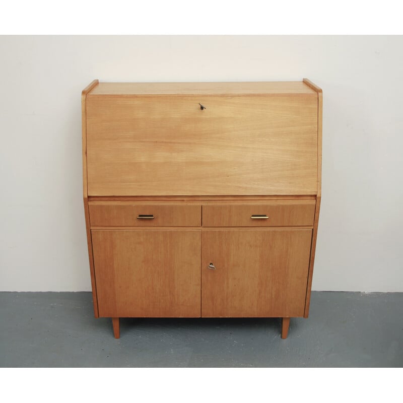 Vintage German Secretary in ash - 1960s 