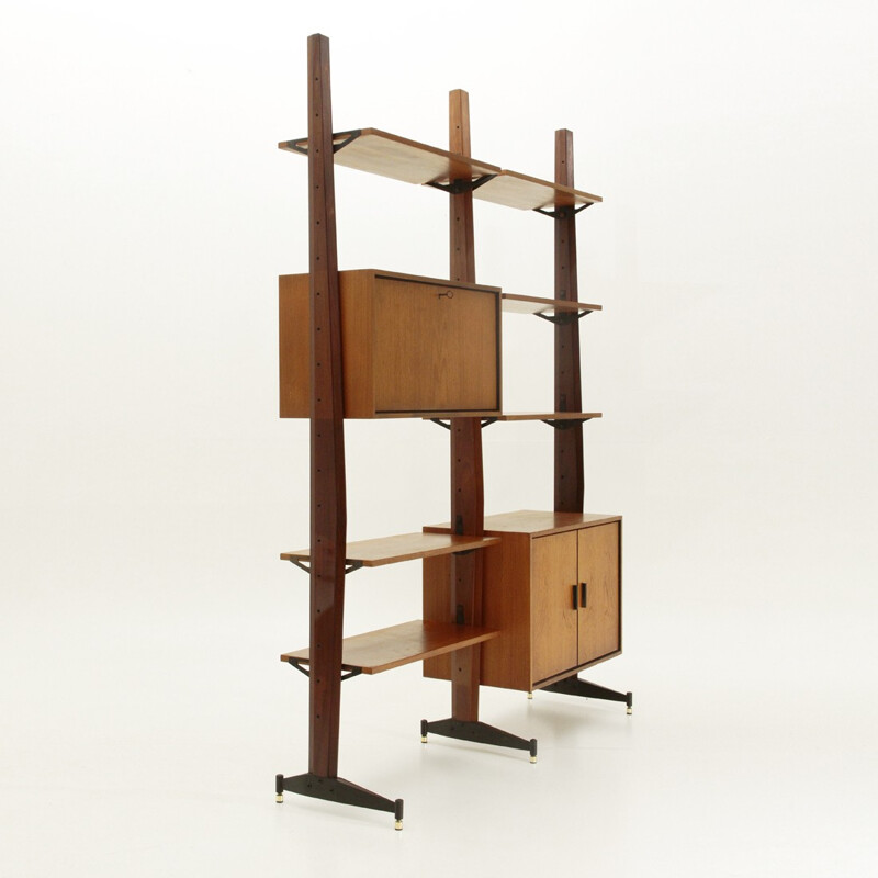 Italian teak wall unit - 1960s