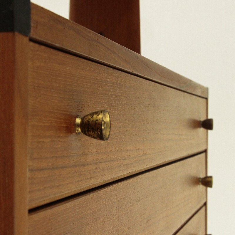 Italian teak wall unit by AV Arredamenti Contemporanei - 1960s