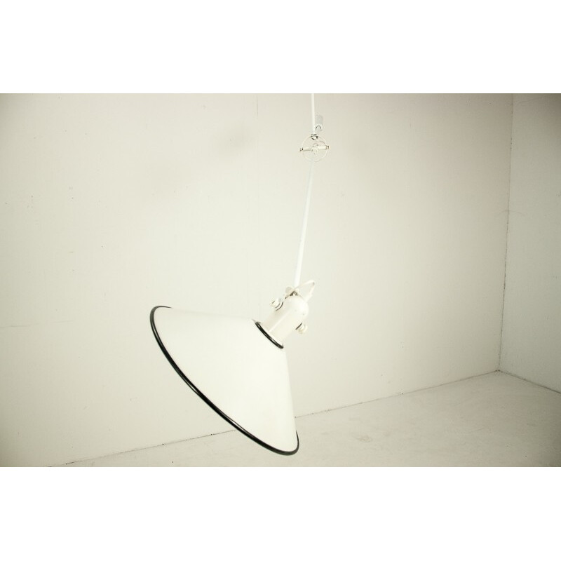 White counterbalance ceiling lamp, J.J.M. HOOGERVORST - 1970s 