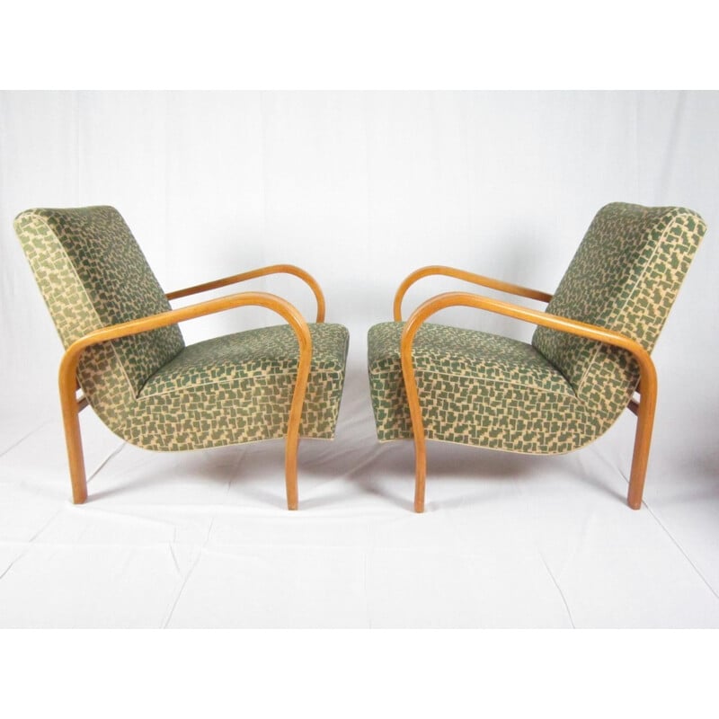 Pair of Armchairs by Jindřich Halabala for UP Závody Brno - 1940s