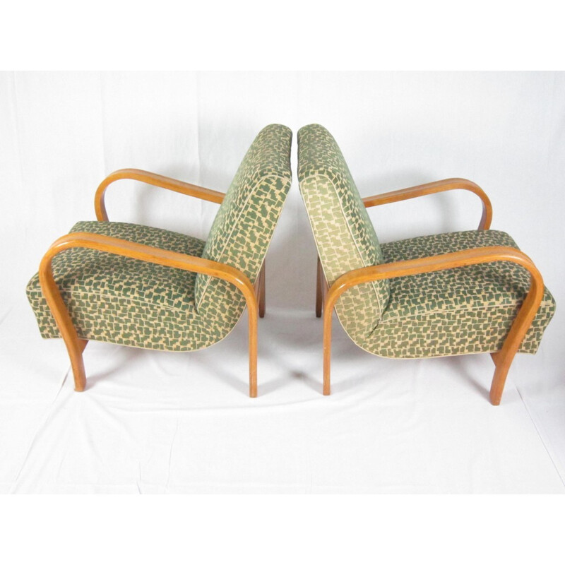 Pair of Armchairs by Jindřich Halabala for UP Závody Brno - 1940s