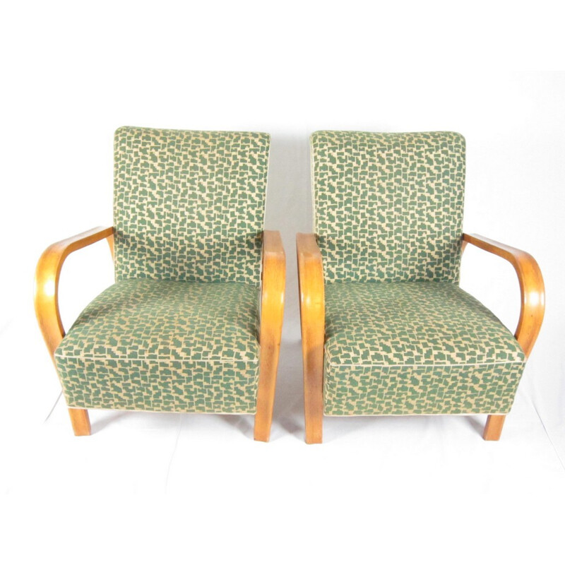 Pair of Armchairs by Jindřich Halabala for UP Závody Brno - 1940s