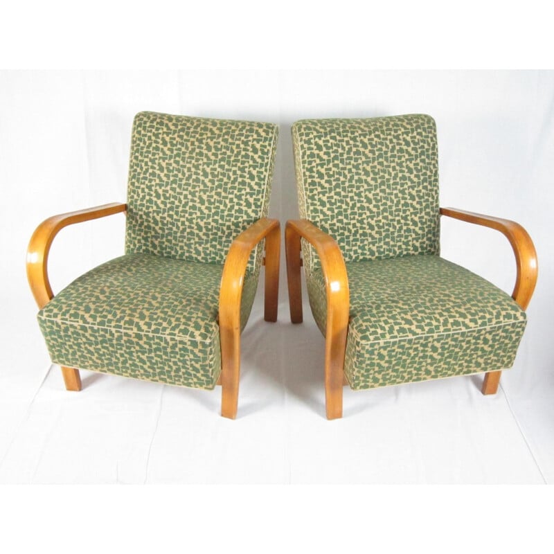 Pair of Armchairs by Jindřich Halabala for UP Závody Brno - 1940s