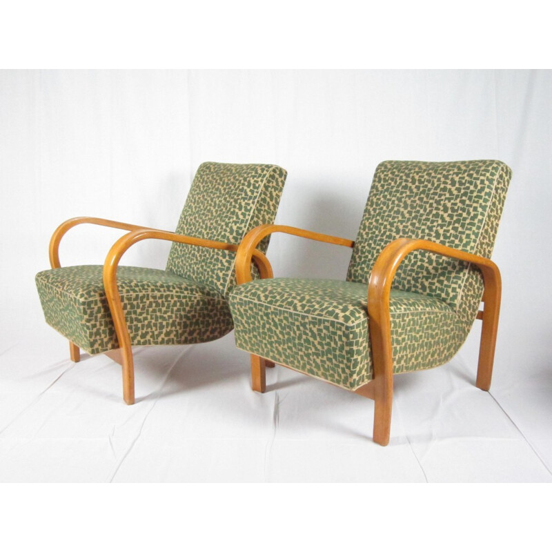 Pair of Armchairs by Jindřich Halabala for UP Závody Brno - 1940s