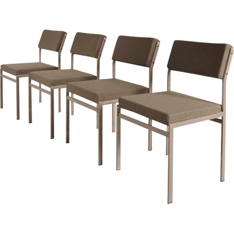 Suite de 4 chaises à repas de Cees BRAAKMAN - 1960