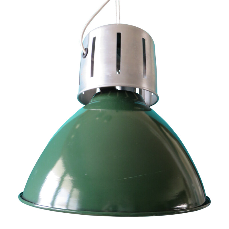 Green factory lamp - 1940s