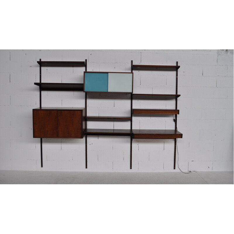 Modular bookcase in rosewood, Kaï KRISTIANSEN - 1960s