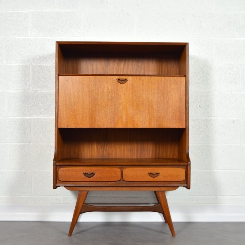 Secrétaire Meuble bar par Louis Van Teeffelen pour Wébé - 1960