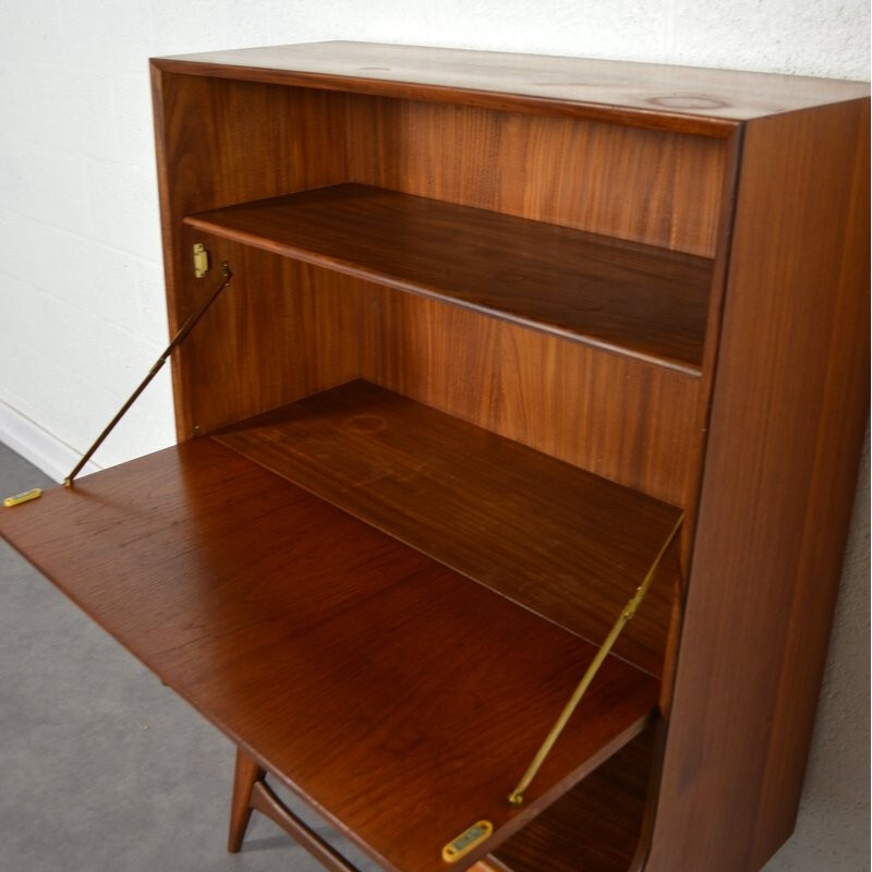 Secrétaire Meuble bar par Louis Van Teeffelen pour Wébé - 1960