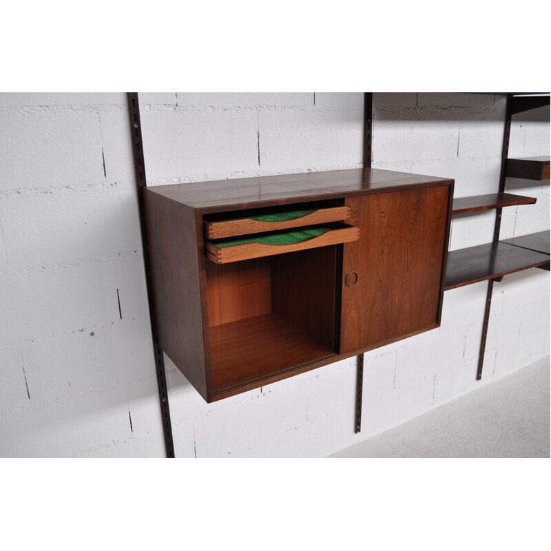 Modular bookcase in rosewood, Kaï KRISTIANSEN - 1960s