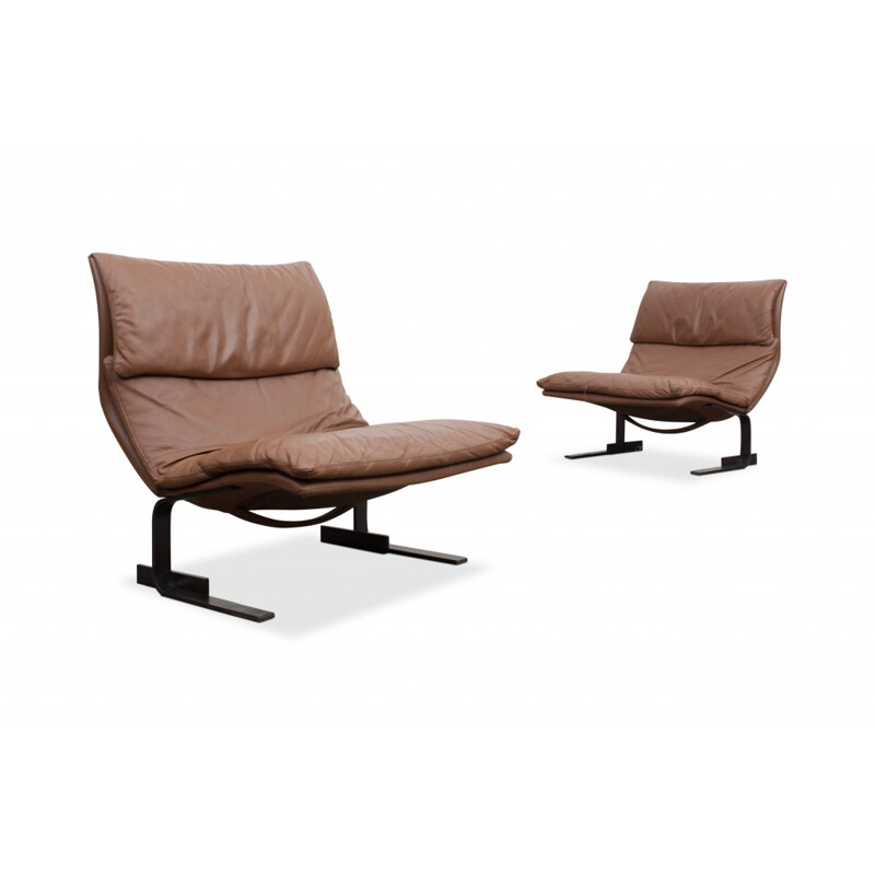 2  ‘onda Wave’ Lounge Chairs by Giovanni Offredi - 1970s