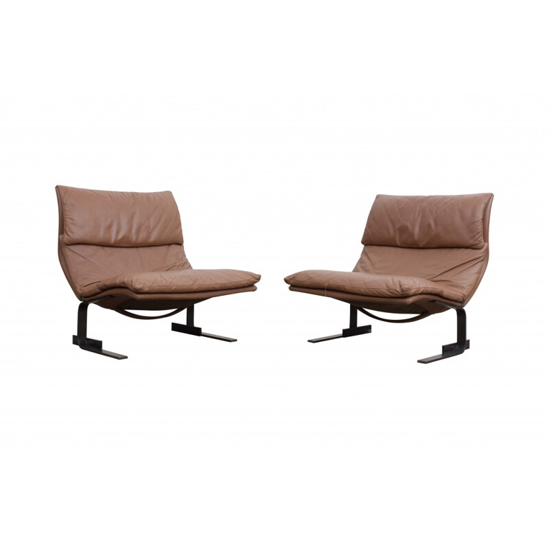 2  ‘onda Wave’ Lounge Chairs by Giovanni Offredi - 1970s