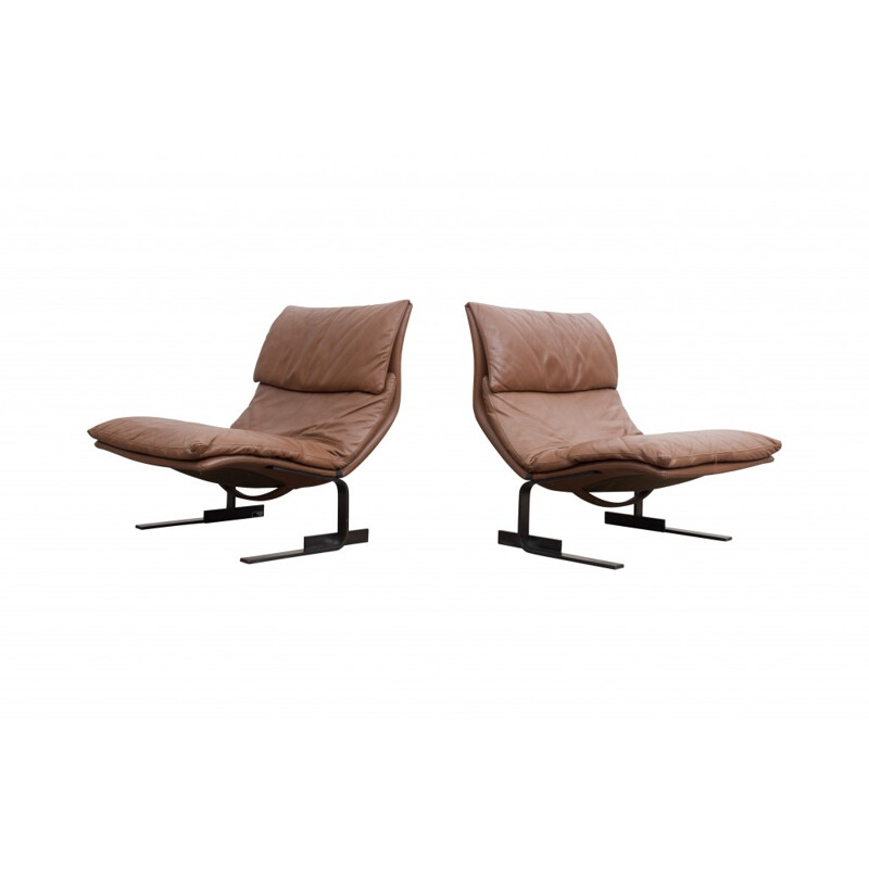 2  ‘onda Wave’ Lounge Chairs by Giovanni Offredi - 1970s