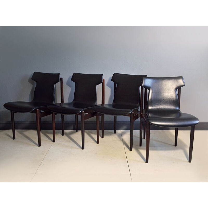 4 Dining chairs by Inger Klingenberg for Fristho - 1960s