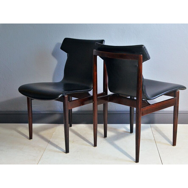 4 Dining chairs by Inger Klingenberg for Fristho - 1960s