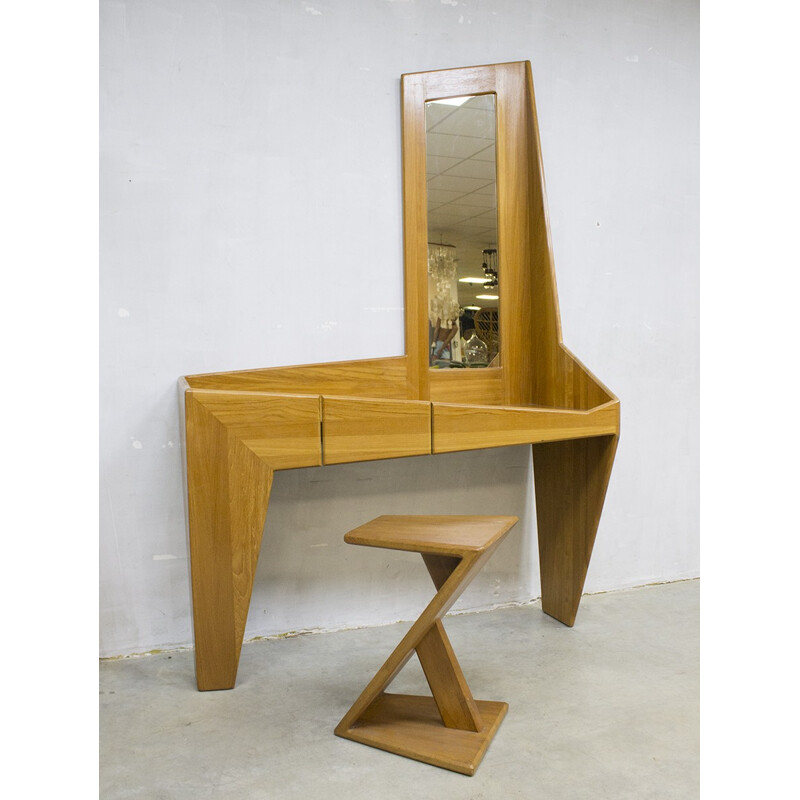 Vintage unique design asymmetric dressing table - 1960s