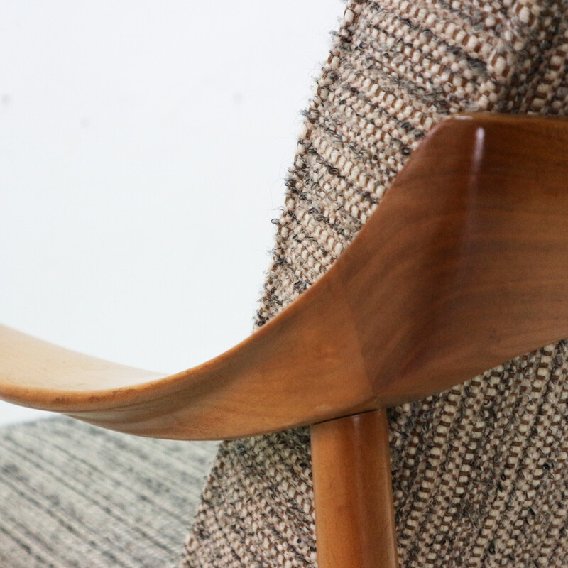 Antimott Cherrywood Armchair by Knoll - 1960s