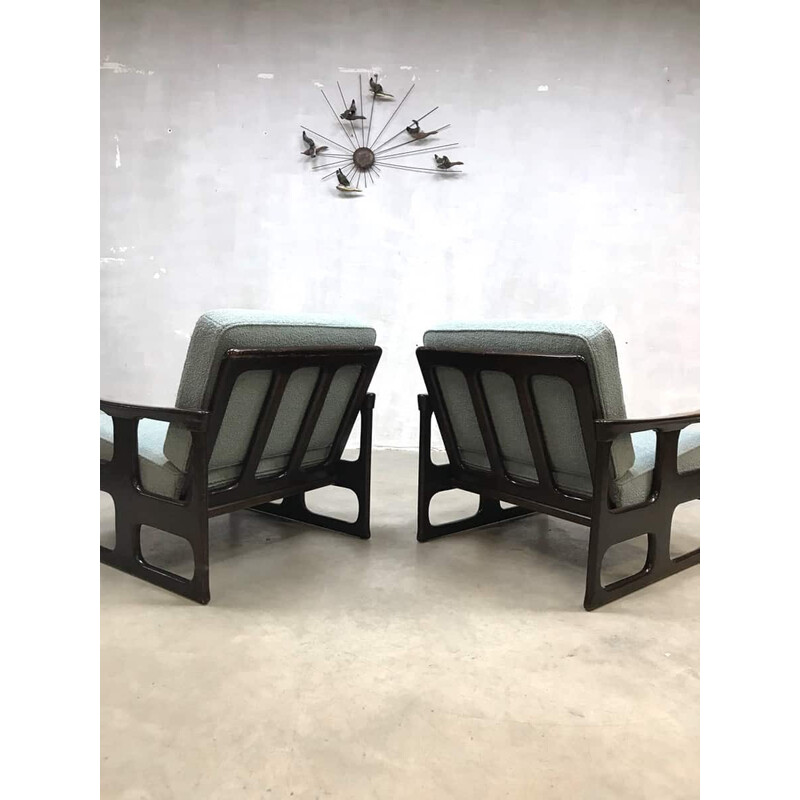 Suite de 2 chaises et canapé vintage au design danois - 1960