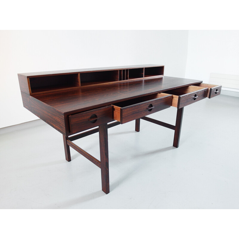 Flip Top Desk in Rosewood by Peter Løvig NielsenJens Quistgaard, Denmark - 1966