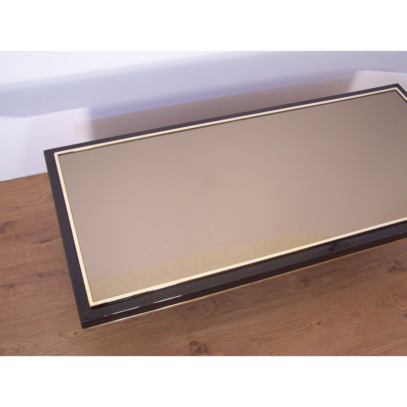 Gold coffee table with fine gold 23carat designed by Roger Vanhevel - 1960s