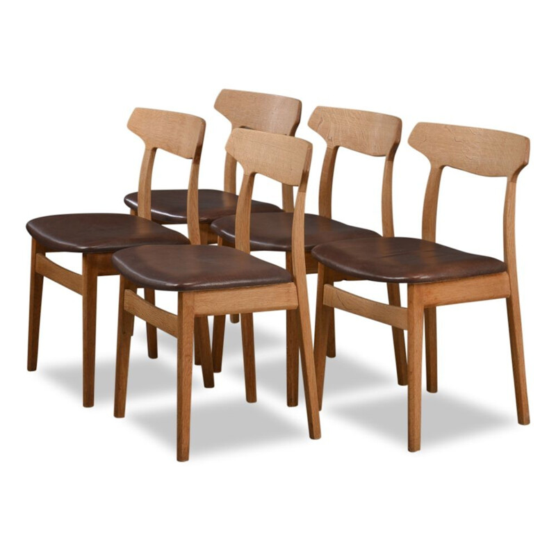 Danish design oak dining chairs by Henning Kjaernulf for Bruno Hansen - 1960s