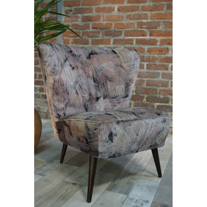 Vintage cocktail armchair made of Velvet - 1950s