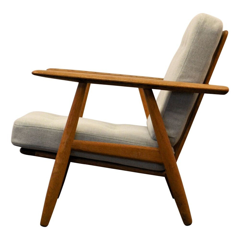 Vintage oak lounge chair by Hans Wegner for Getama - 1950s