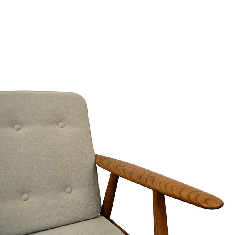 Vintage oak lounge chair by Hans Wegner for Getama - 1950s
