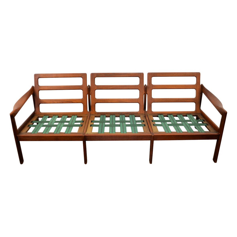 Danish design teak 3-seating sofa by Illum Wikkelso - 1960s