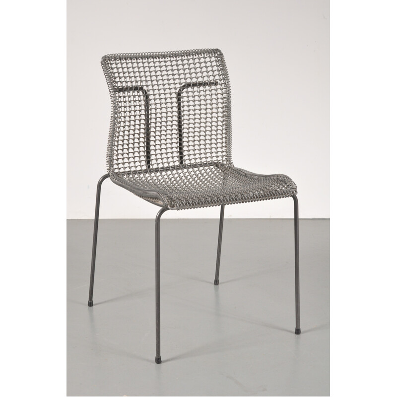 Wire metal side chair by Niall O’FLYNN - 1970s