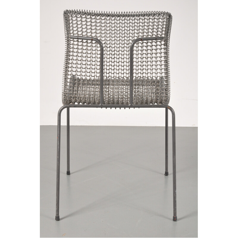 Wire metal side chair by Niall O’FLYNN - 1970s