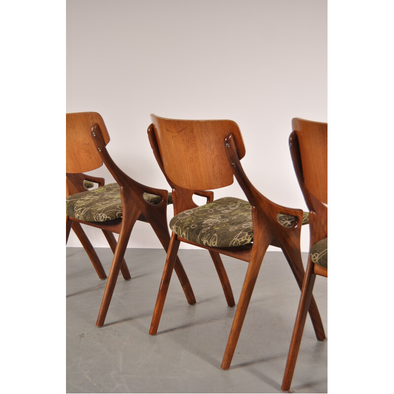 Set of 4 Scandinavian dining chairs by Arne HOVMAND OLSON - 1950s