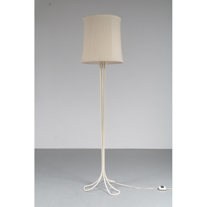 Vintage white floor lamp - 1950s