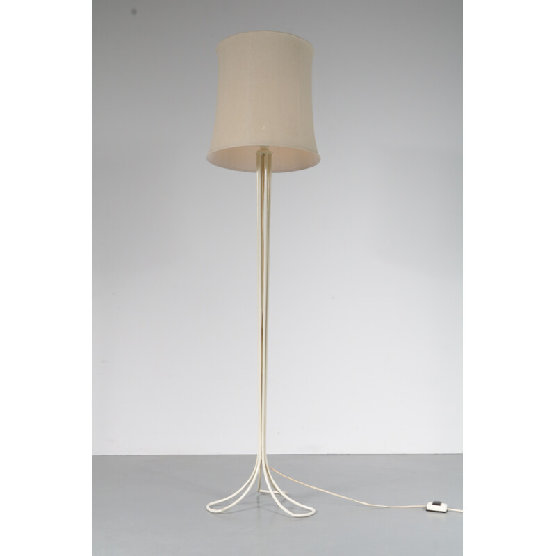 Vintage white floor lamp - 1950s