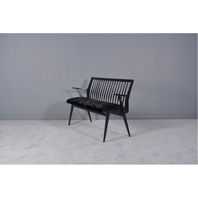 Banc vintage suédois noir - 1960