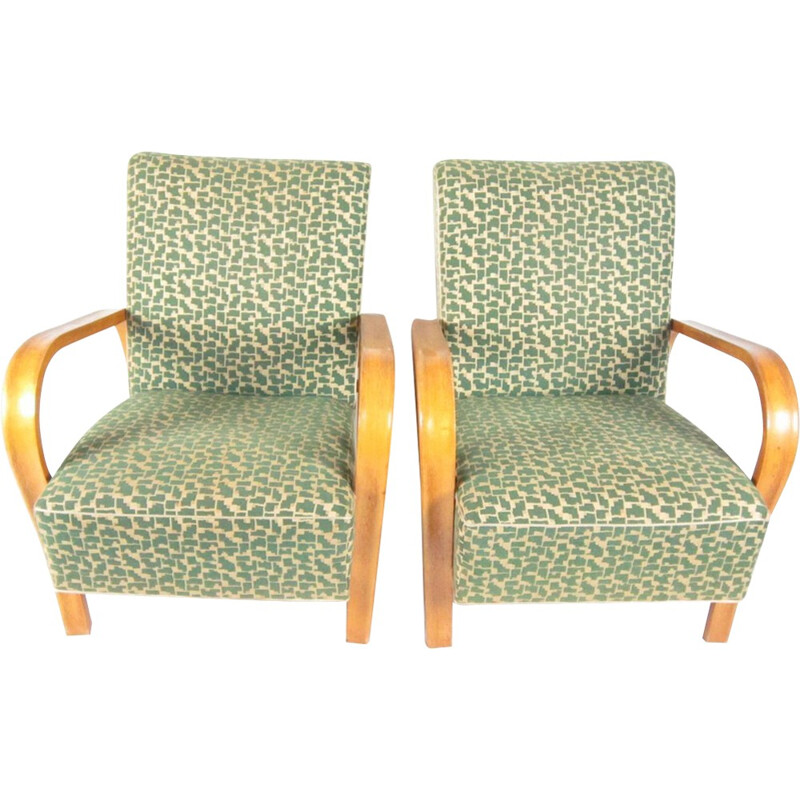 Pair of Armchairs by Jindřich Halabala for UP Závody Brno - 1940s