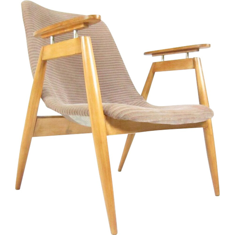 Vintage fauteuil van Miroslav Navrátil, Tsjechoslowakije - 1950