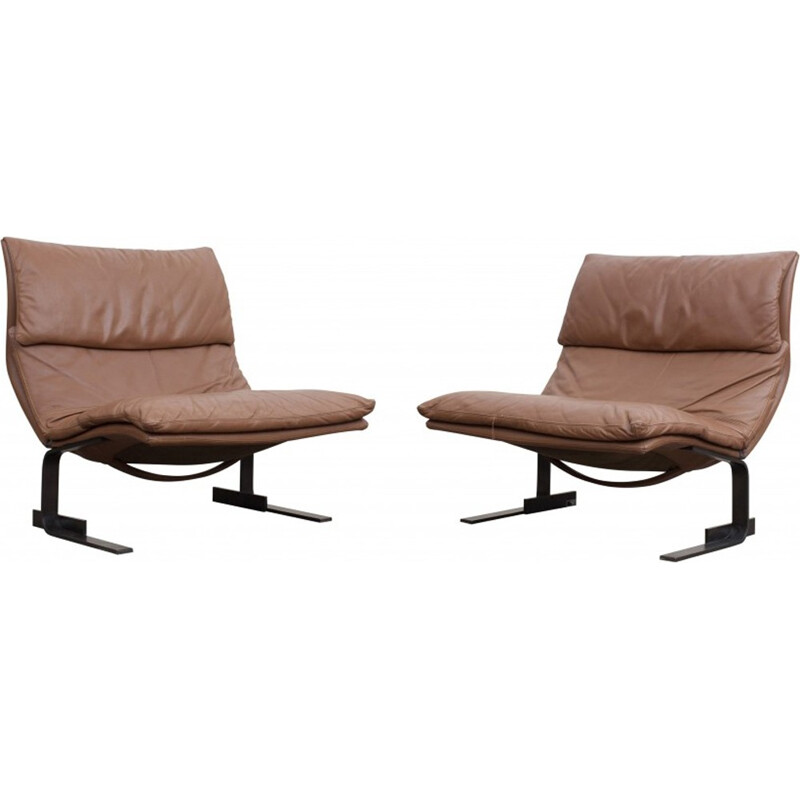 2 fauteuils lounge 'onda Wave' de Giovanni Offredi - 1970
