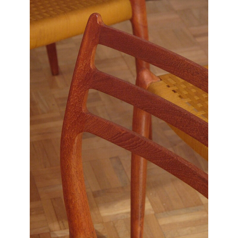 Set of 4 teak chairs model 78 by Niels Moller for J.L Mollers Nobelfabrik - 1960s