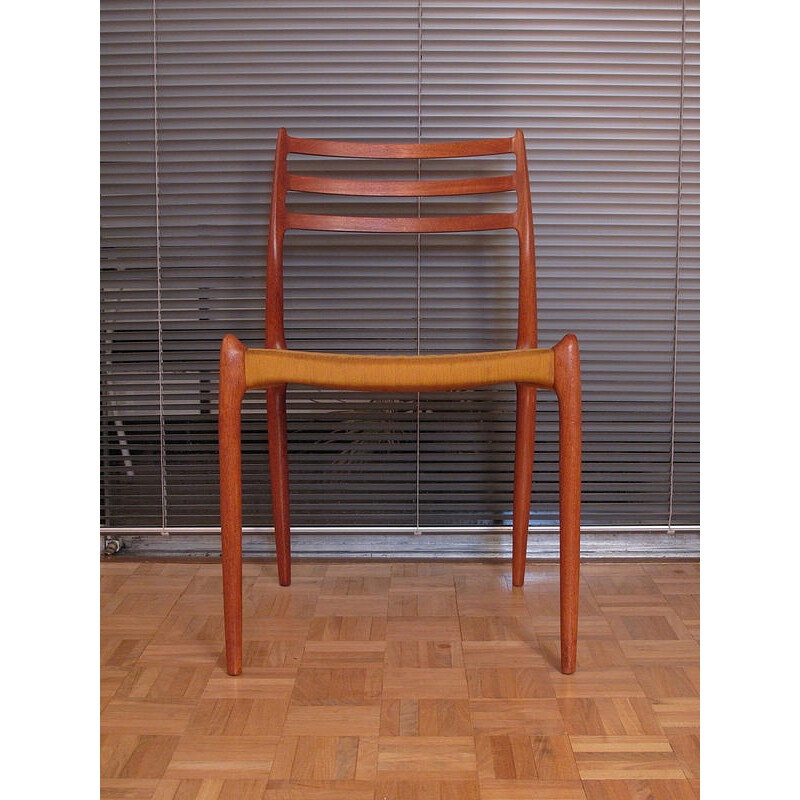 Set of 4 teak chairs model 78 by Niels Moller for J.L Mollers Nobelfabrik - 1960s