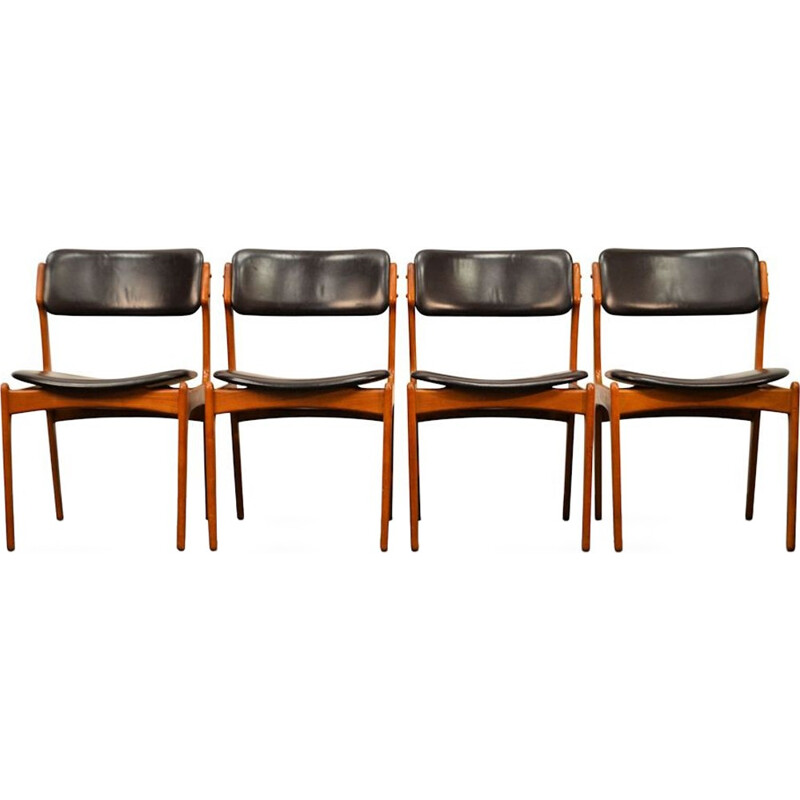 Danish teak dining chairs by Erik Buch - 1960s