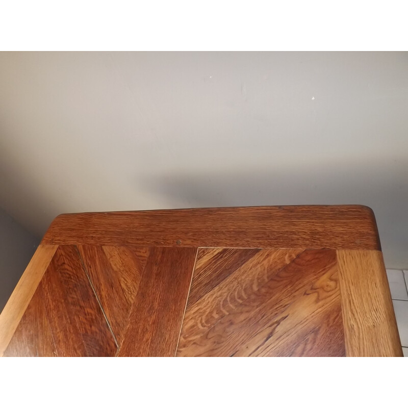 Vintage Oak industrial table stamped loft - 2000