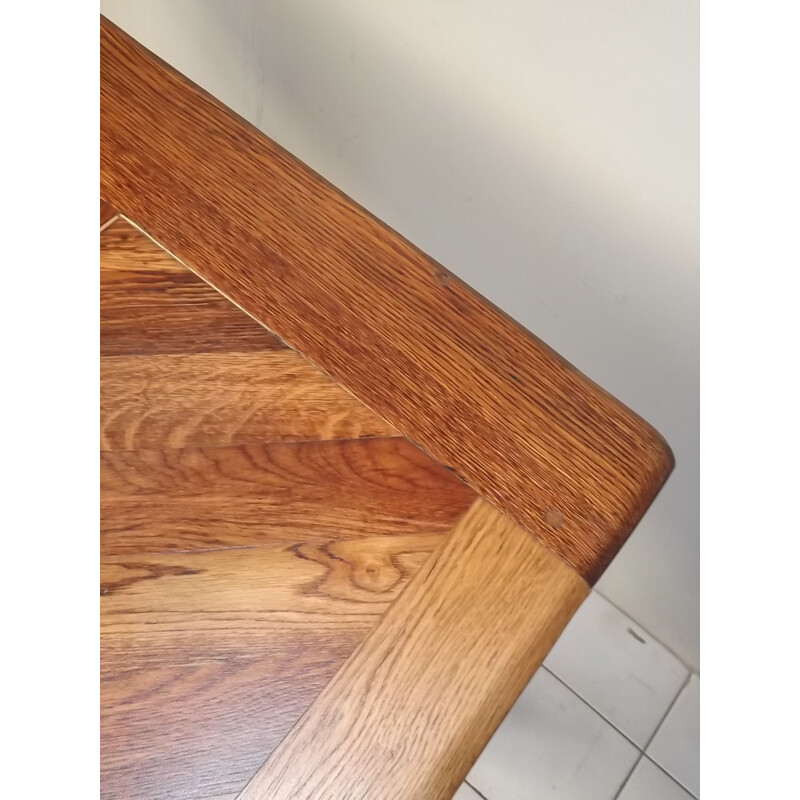 Table vintage industrielle chêne estampillée loft - 2000