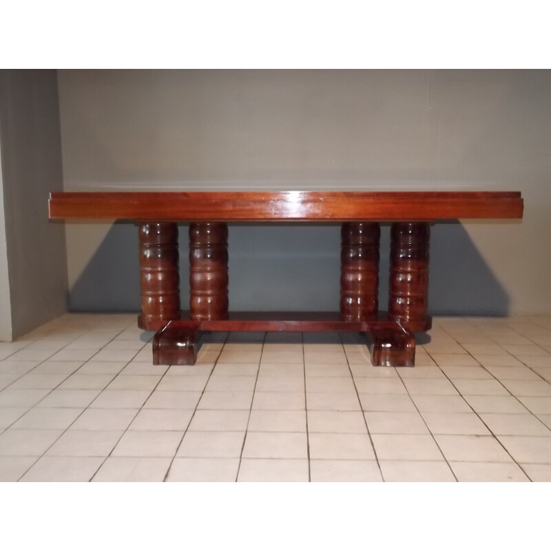 Mahogany table by Gaston Poisson - 1930