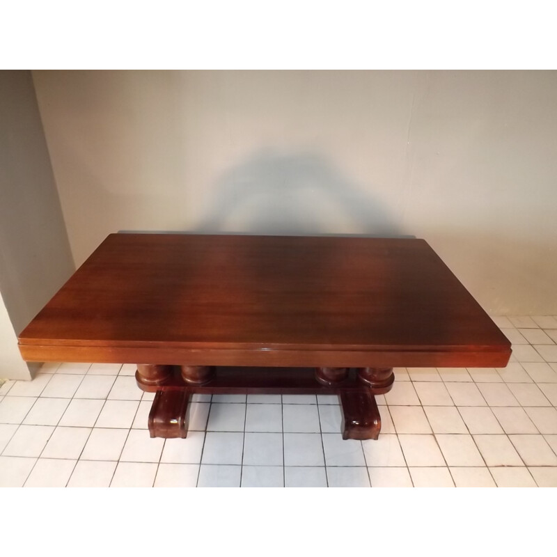 Mahogany table by Gaston Poisson - 1930