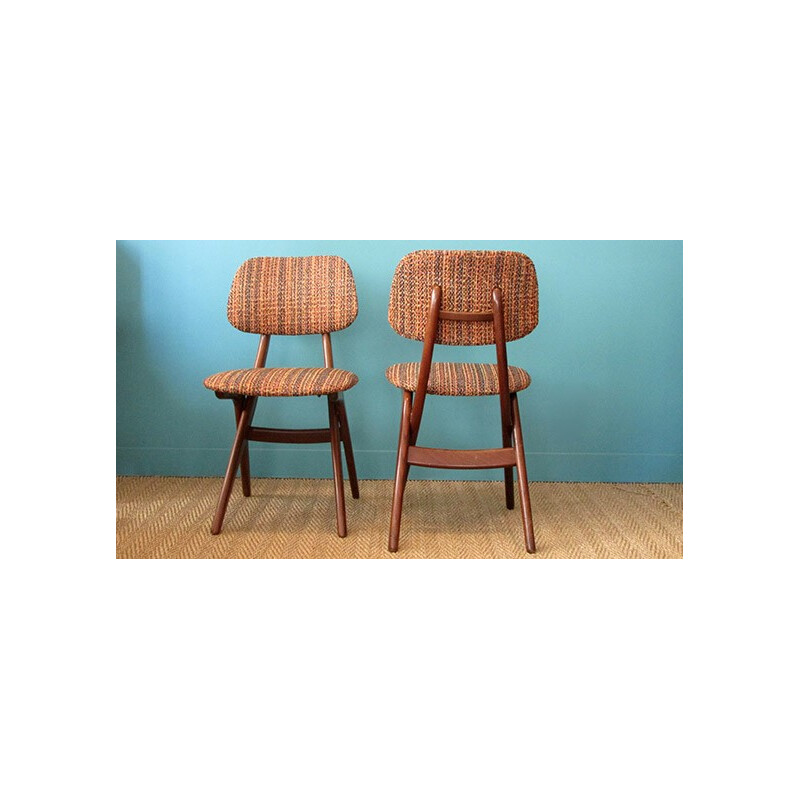Set of 4 chairs, Louis Van TEEFFELEN - 1960s