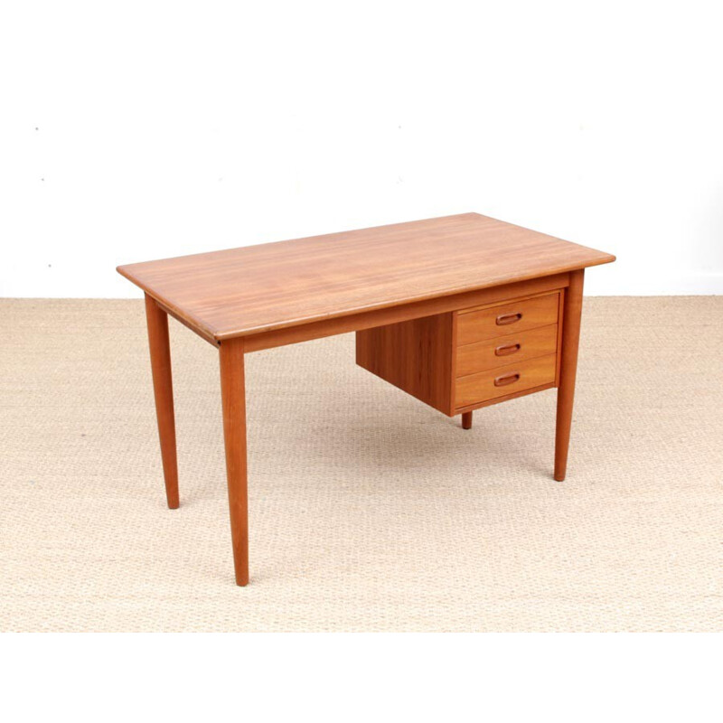 Vintage scandinavian desk in teak - 1960s