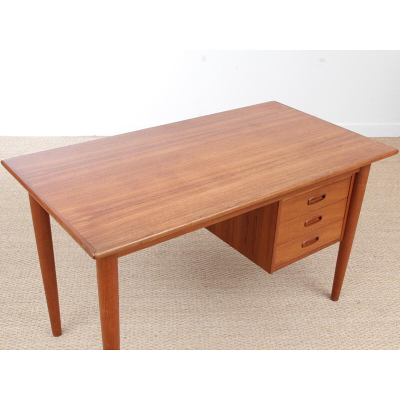 Vintage scandinavian desk in teak - 1960s