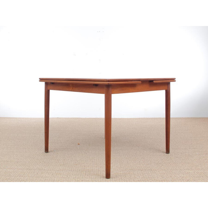 Scandinavian square dining table in teak - 1960s